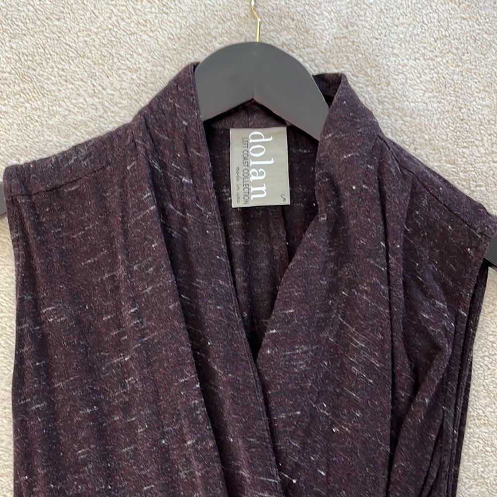 Anthropologie Dolan Left Cost Collection jumpsuit burgundy/ black/white
